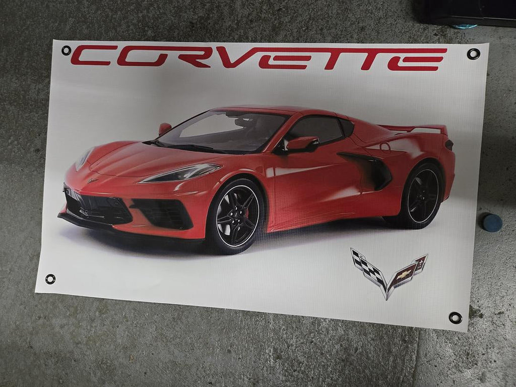 Red C8 Corvette C8 Poster