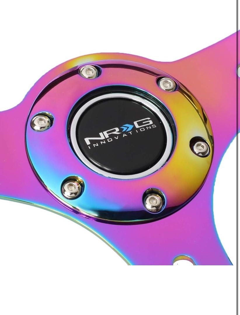 CLASSIC WOOD GRAIN STEERING WHEEL - 350MM, 6X70MM, 3 NEOCHROME SPOKES - MINTY FRESH COLOR