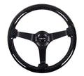 NRG 350MM REINFORCED STEERING WHEEL - CLASSIC BLACK SPARKLE WOOD GRAIN