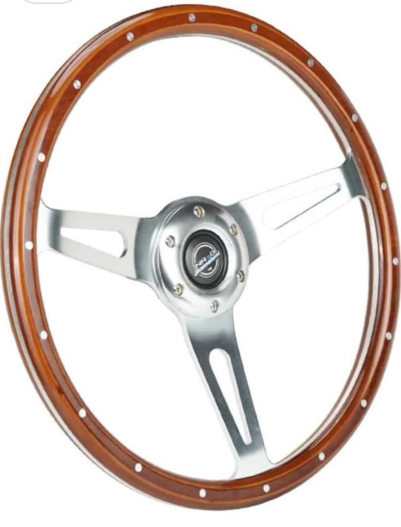 NEW NRG STEERING WHEEL CLASSIC 380MM WOODGRAIN - 18 RIVETS -