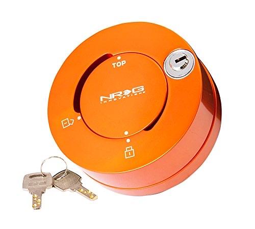 6-HOLES PATTERNS STYLE STEERING WHEEL QUICK RELEASE SHORT HUB ADAPTER WITH MOUNTING BOLTS, ORANGE BODY