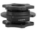 SFI 42.1/6- BOLT STEERING WHEEL QUICK RELEASE ADAPTER, MATTE BLACK