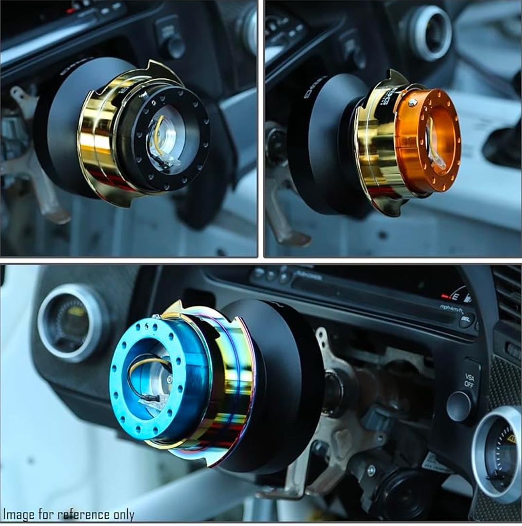 STEERING WHEEL BALL LOCK QUICK RELEASE ADAPTOR KIT WITH TITANIUM RING GEN 2.0, BLUE