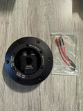 RACING STYLE, STEERING WHEEL QUICK RELEASE SHORT HUB ADAPTER, 6 X 70MM BOLT PATTERN, BLACK BODY NRG INNOVATIONS