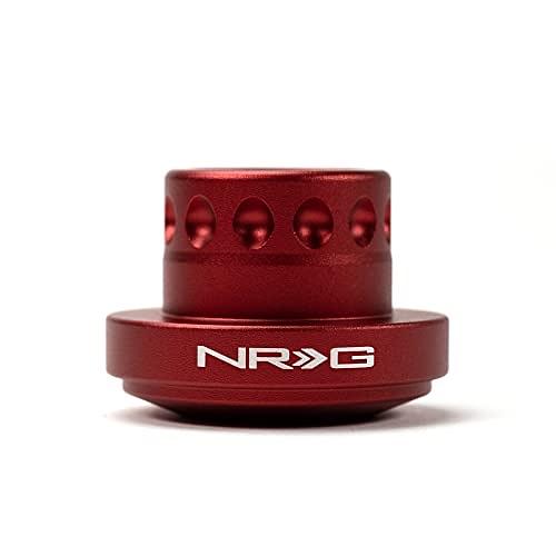 VERSION 2 RACE STEERING WHEEL QUICK RELEASE SHORT HUB ADAPTER, UP TO 1" SHORTER OVERALL, RED BODY