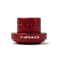 VERSION 2 RACE STEERING WHEEL QUICK RELEASE SHORT HUB ADAPTER, UP TO 1" SHORTER OVERALL, RED BODY