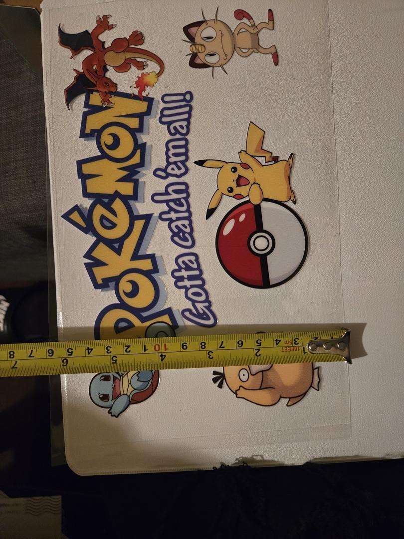 Pokemon Pikachu and Starters UV Sticker