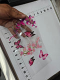 Pink Butterflies UV Sticker