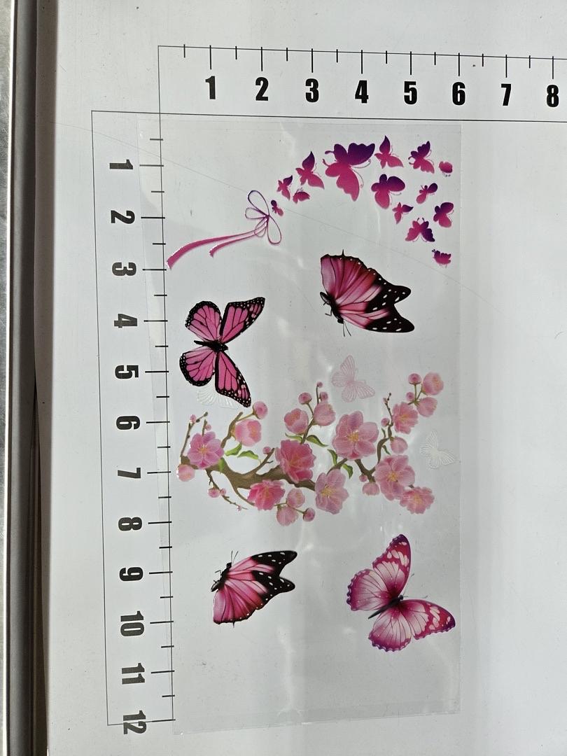 Pink Butterflies UV Sticker