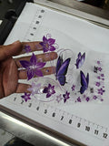 Purple Butterflies UV Sticker