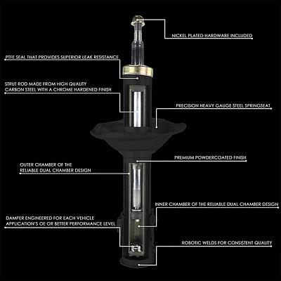 07-11 HONDA CRV FRONT LEFT AND RIGHT STRUCTS AND COILOVER ASSEMBLY