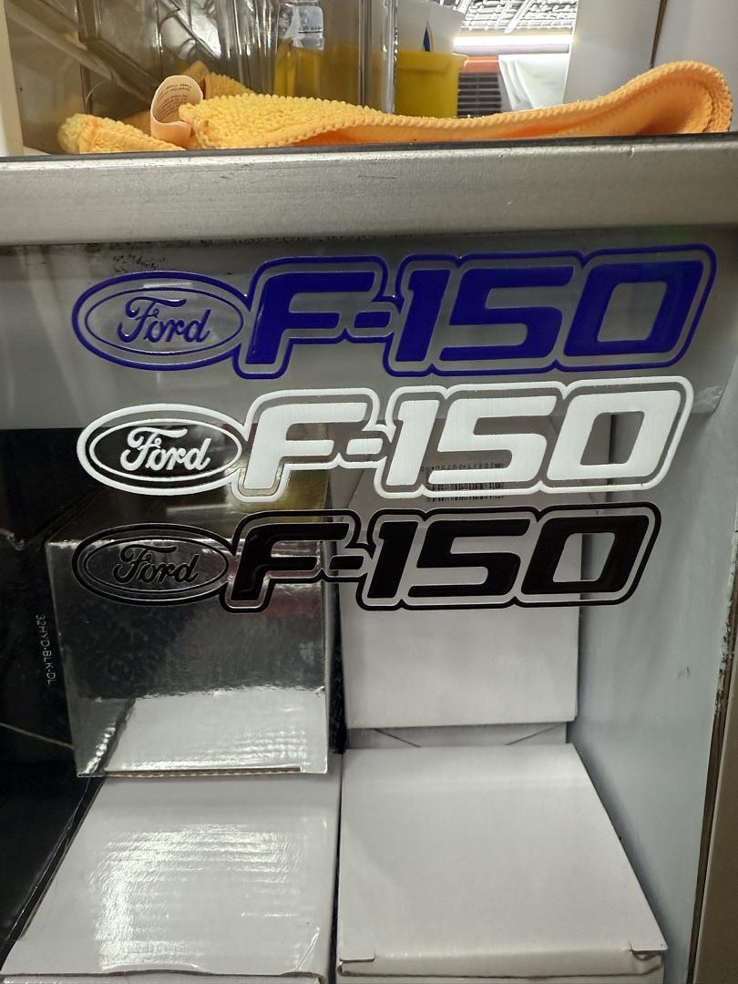 2 Pcs Ford F-150 Black UV Sticker