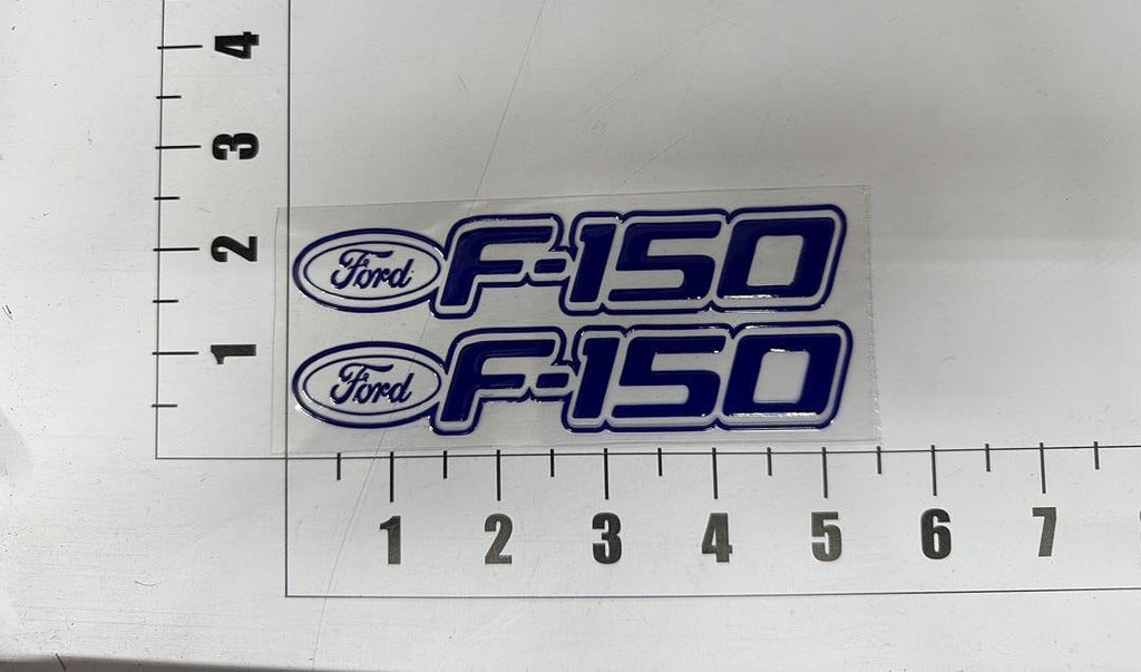 2 Pcs Ford F-150 Blue UV Sticker