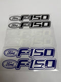 6pcs Ford F-150 (2) Blue (2) White (2) Black Ea UV Sticker