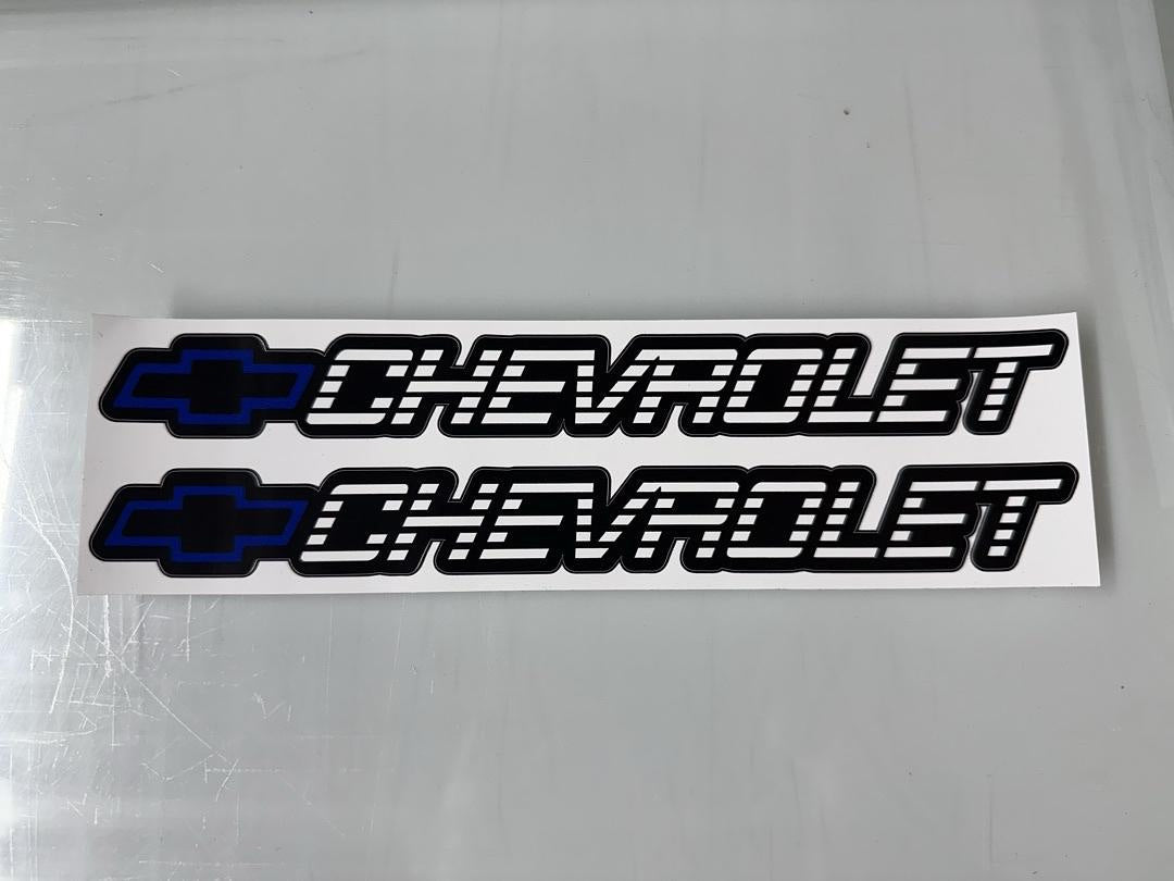 Pair Of Blue Chevrolet C/k Vinyl Sticker