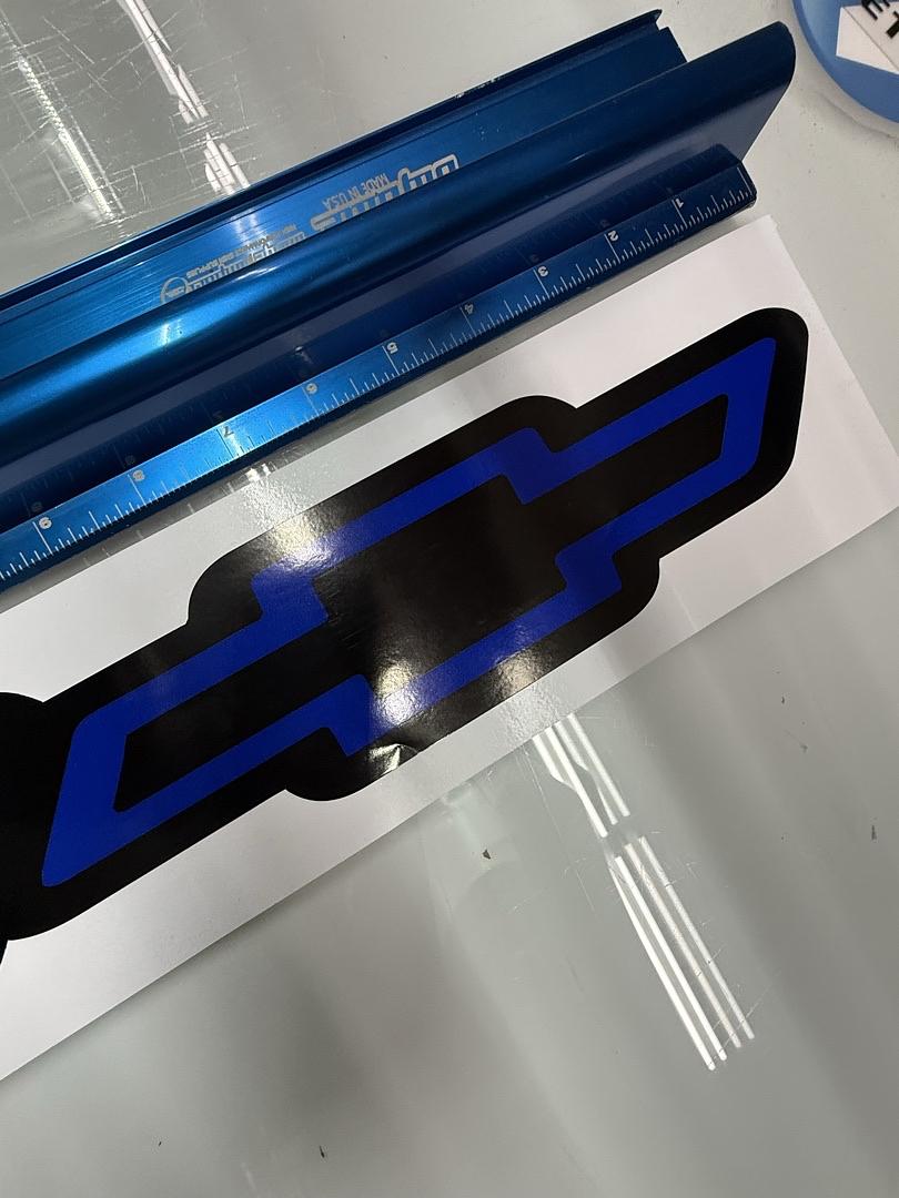 Blue Chevrolet C/k Tailgate Vinyl Sticker