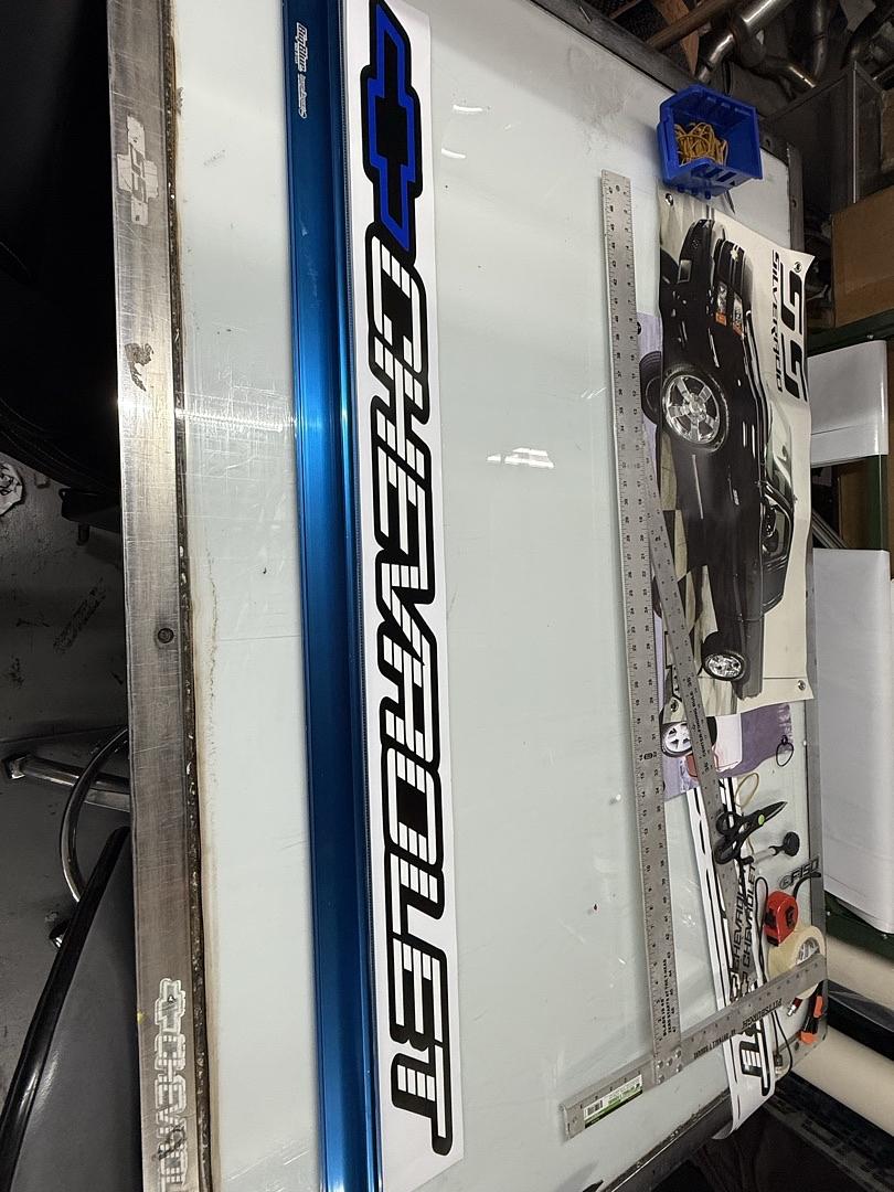 Blue Chevrolet C/k Tailgate Vinyl Sticker