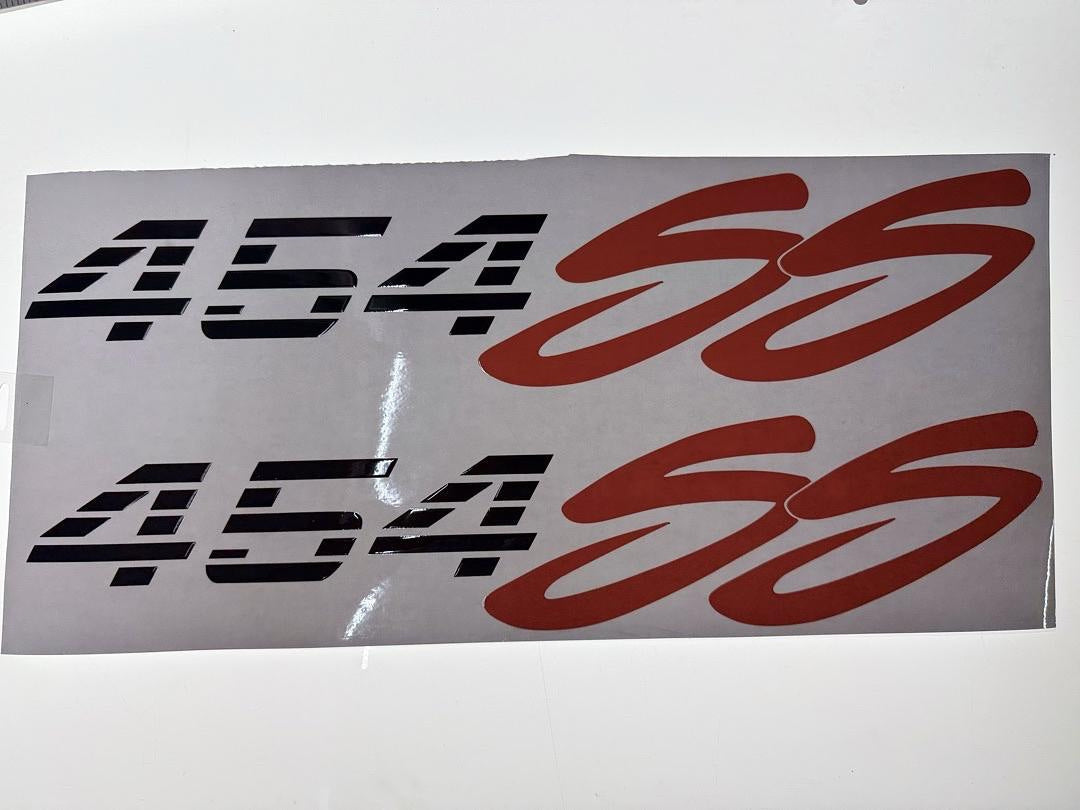 Pair 2pcs Chevrolet 454 SS Truck Bed UV Sticker
