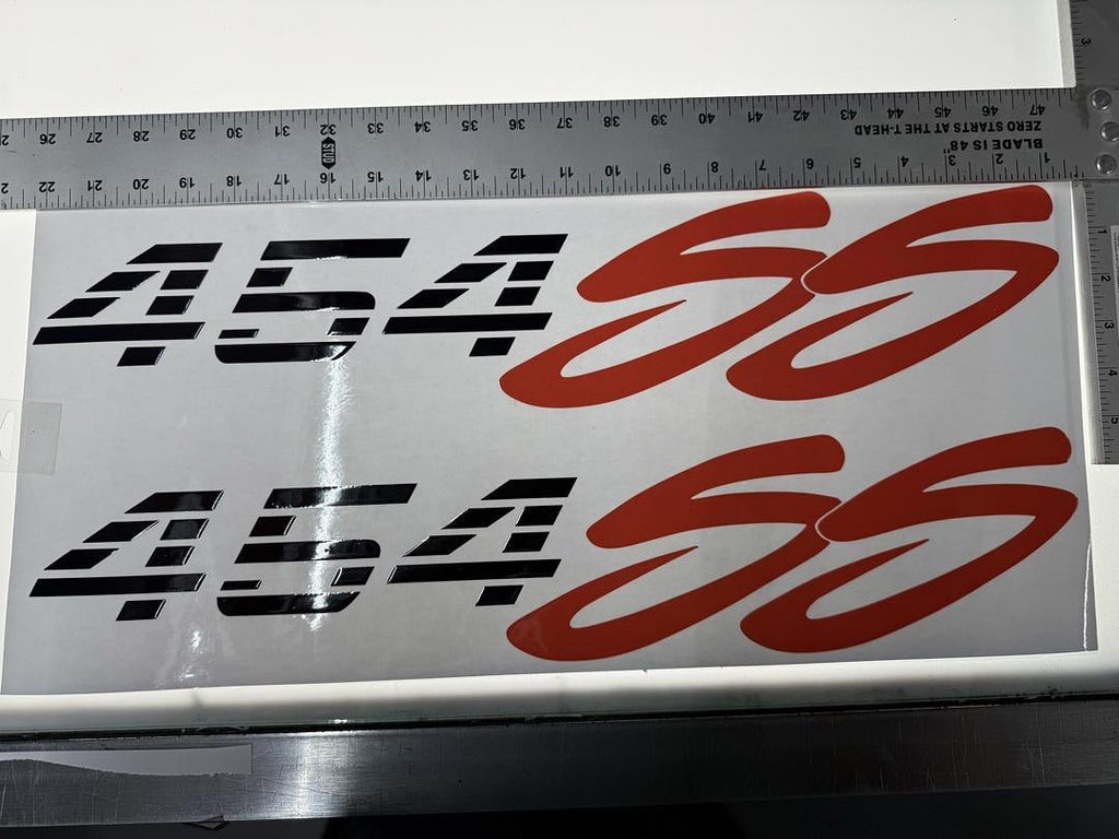 Pair 2pcs Chevrolet 454 SS Truck Bed UV Sticker