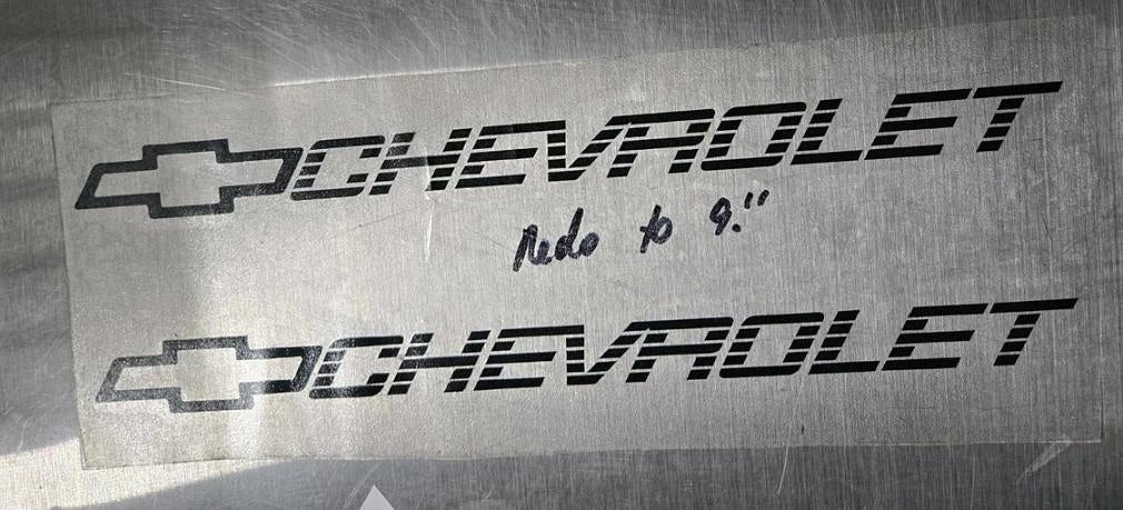 Chevrolet 2 Pcs UV Sticker