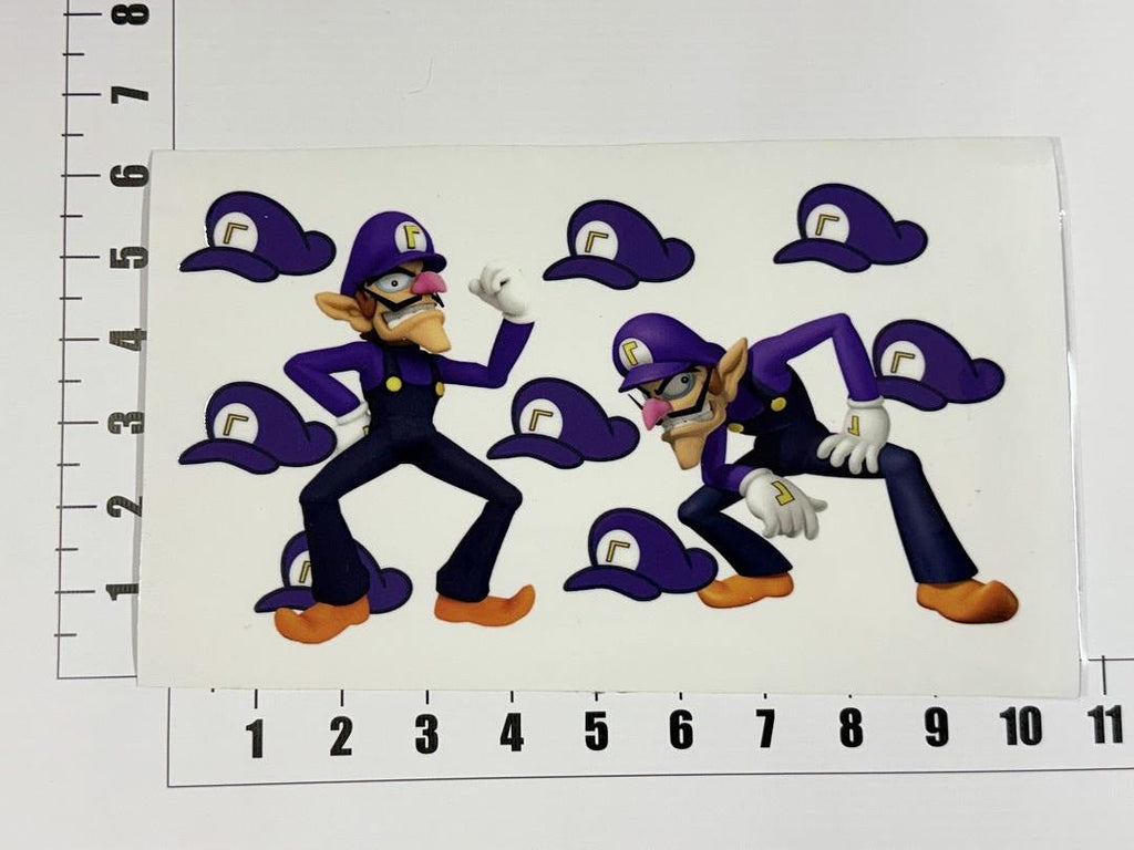 Mario Bros Mario Bros Purple DTF Adhesive UV Sticker