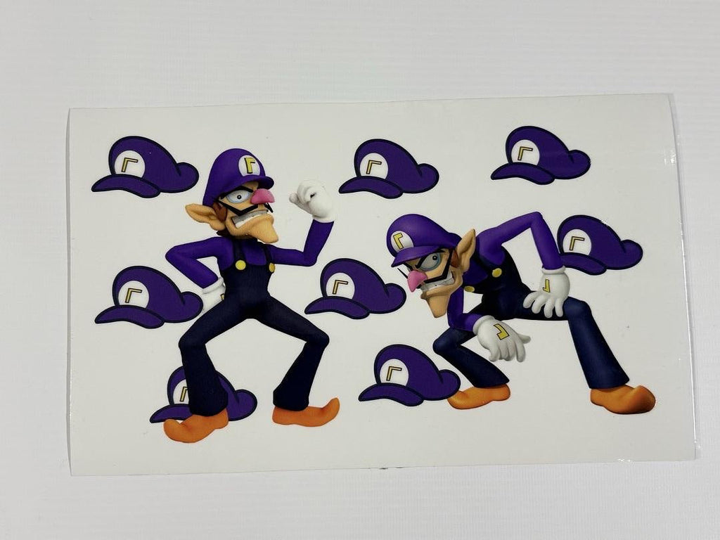 Mario Bros Mario Bros Purple DTF Adhesive UV Sticker