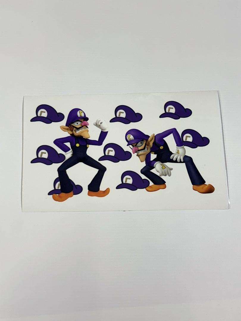 Mario Bros Mario Bros Purple DTF Adhesive UV Sticker