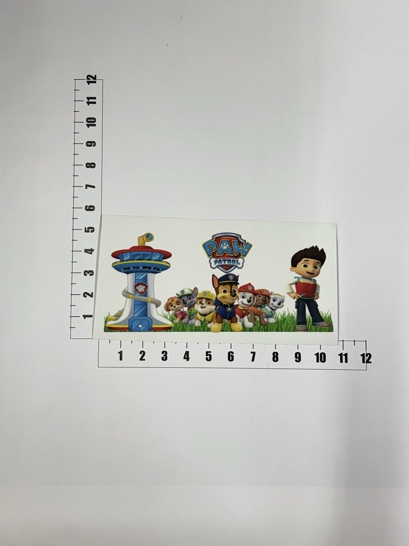 Paw Patrol Rubble Sky Rocky Marshall Zuma UV Sticker