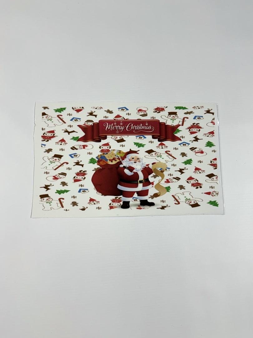 Merry Christmas Santa Claus Presents UV Sticker