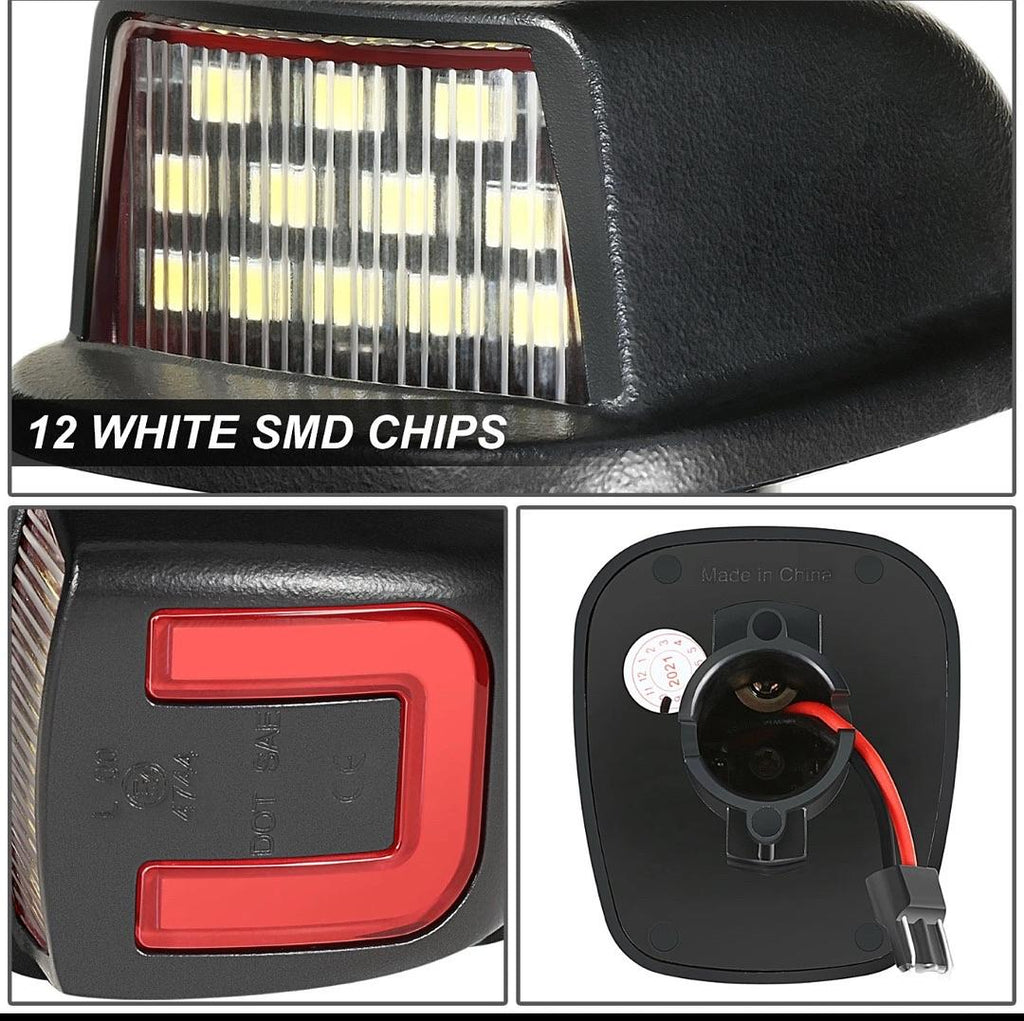 88-00 CHEVY GMC C/K 1500-3500 RED U-TUBE LED LICENSE PLATE LIGHTS