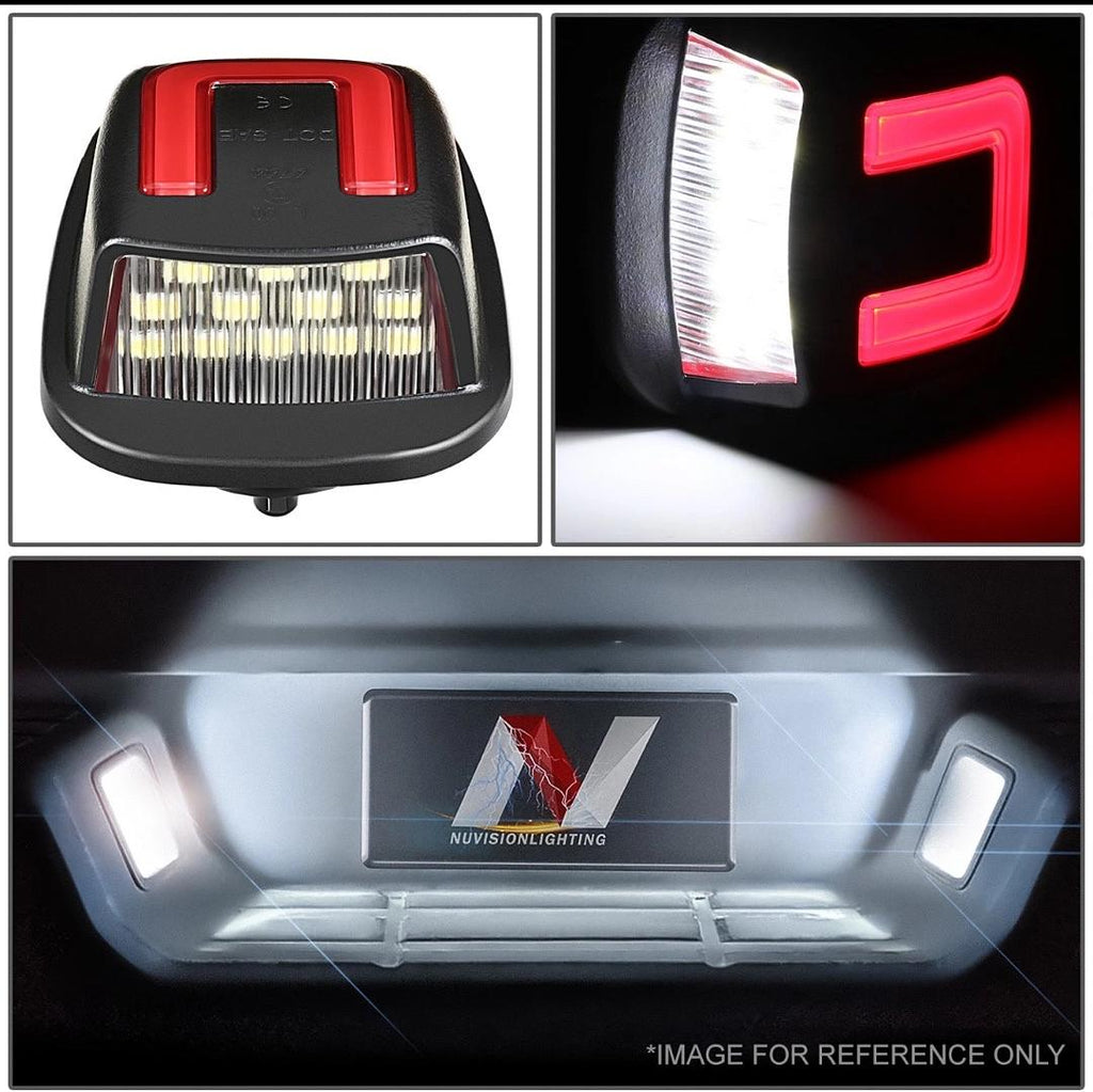 88-00 CHEVY GMC C/K 1500-3500 RED U-TUBE LED LICENSE PLATE LIGHTS