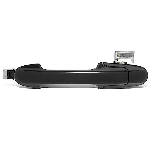 REAR LEFT OUTER DOOR HANDLE COMPATIBLE WITH 03-07 HONDA ACCORD SEDAN, BLACK,