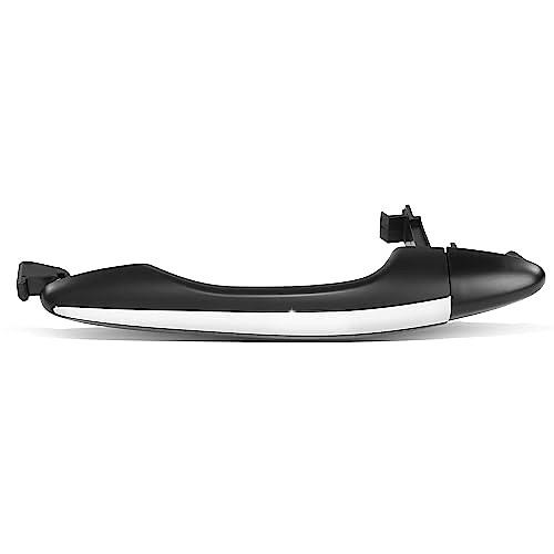 REAR LEFT/RIGHT OUTER DOOR HANDLE COMPATIBLE WITH 11-15 KIA OPTIMA, BLACK CHROME,