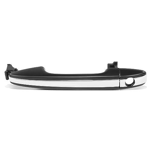 FRONT DRIVER OUTER DOOR HANDLE COMPATIBLE WITH 12-15 SCION IQ, 12-16 CAMRY, 10-14 PRIUS, 09-14 VENZA, W/KEYHOLE, BLACK, CHROME,
