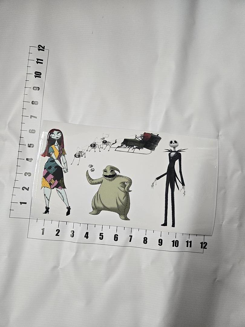 The Night Before Christmas Jack Boogeyman Lisa UV Sticker