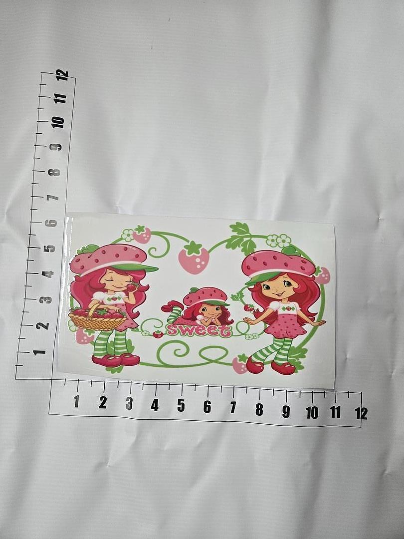 Strawberry Shortcake Cartoon UV Sticker