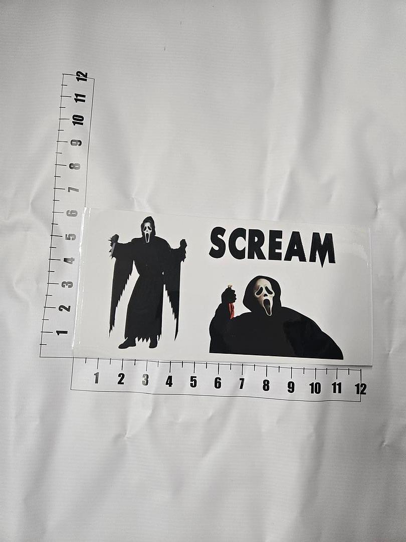 Scream Scary Thriller UV Sticker