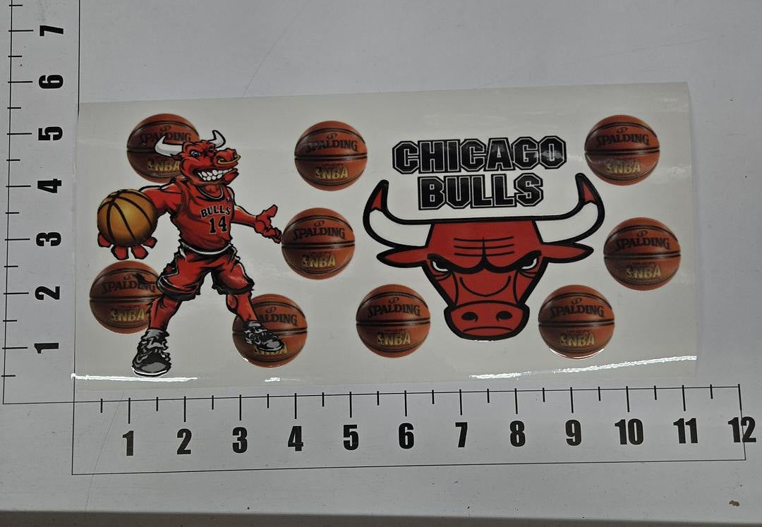Chicago Bulls Basketball UV Sticker