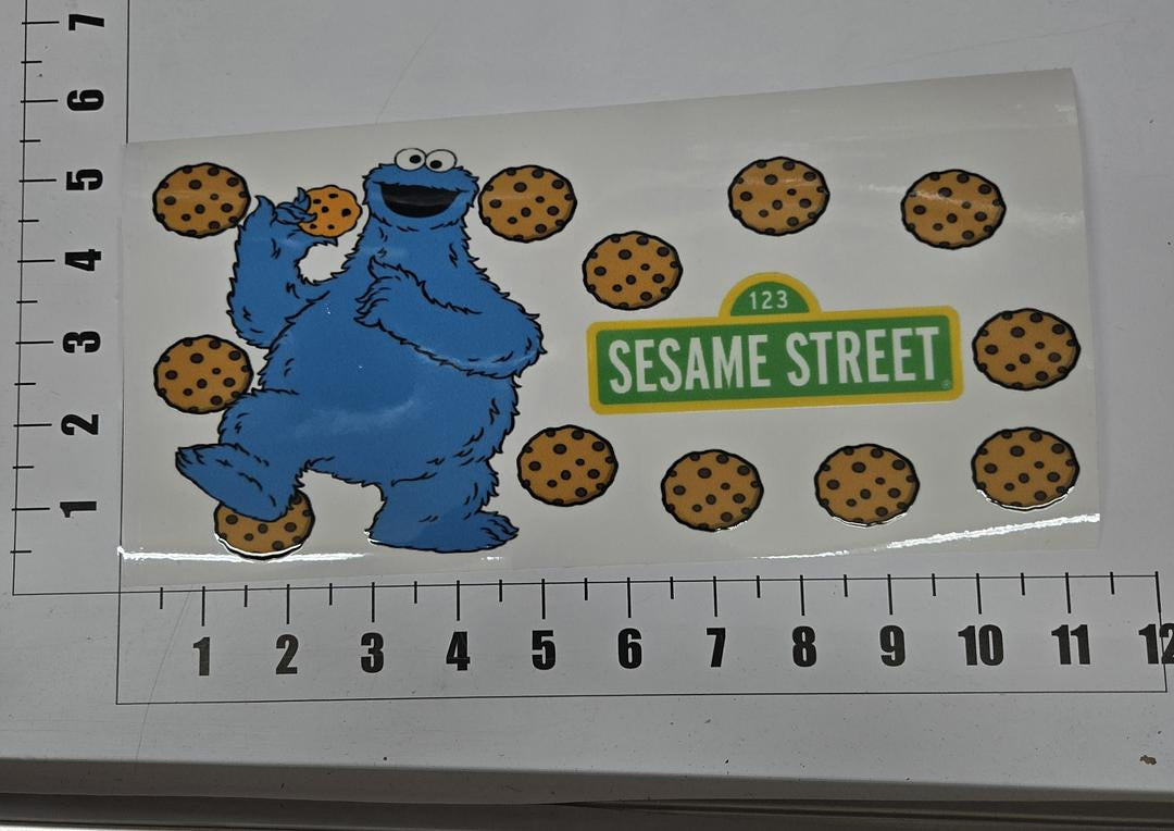 Cookie Monster Cookies Sesame Street UV Sticker