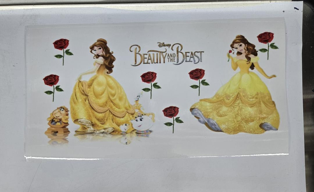 Belle Beauty And The Beast UV Sticker
