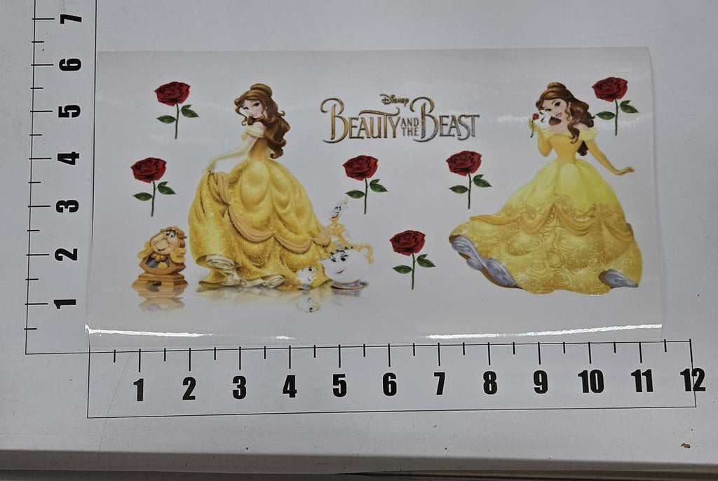 Belle Beauty And The Beast UV Sticker