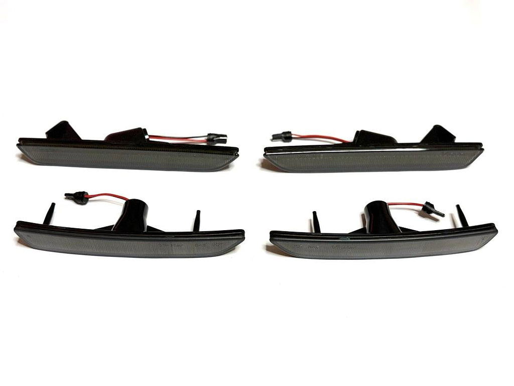 SIDE MARKER-4PC-SMOKE-F+R FORD MUSTANG 10-14