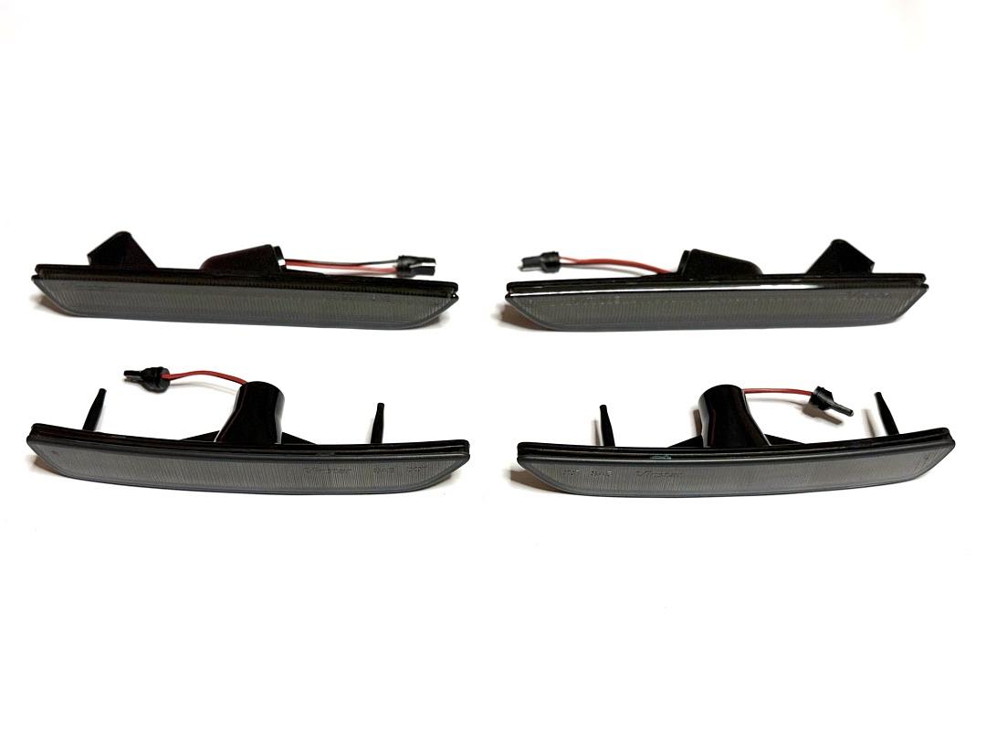 SIDE MARKER-4PC-SMOKE-F+R FORD MUSTANG 10-14