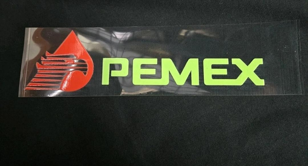 Pemex Green W Red UV Sticker