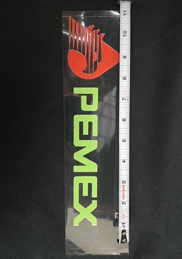 Pemex Green W Red UV Sticker