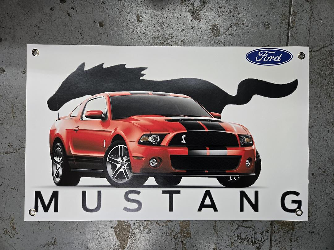 Red Mustang Poster