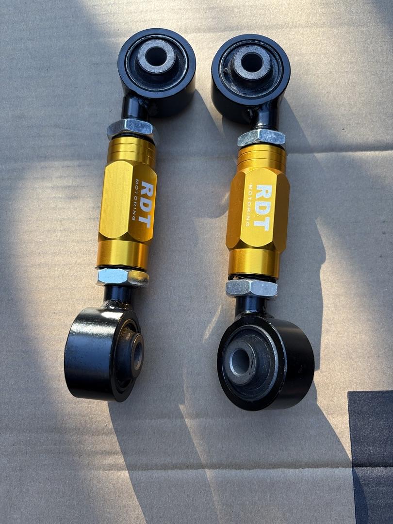 90-01 ACURA INTEGRA RDT GOLD HEAVY DUTY ADJUSTABLE ALUMINUM REAR TOW ARM KIT