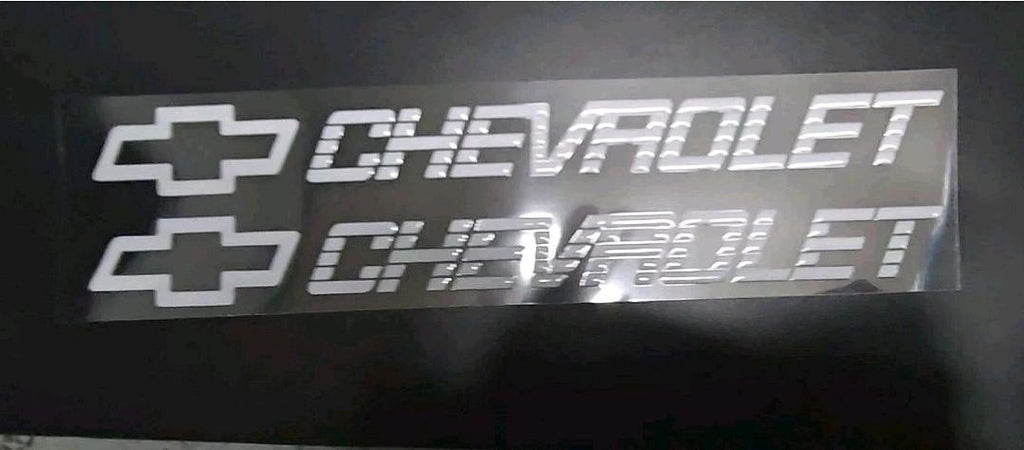 Chevrolet 2 Pcs White UV Sticker