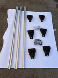 58"UNIVERSAL CARGO VAN TOP RAIN GUTTER LUGGAGE ROOF RACK CROSS BAR 3PCS+BRACKETS