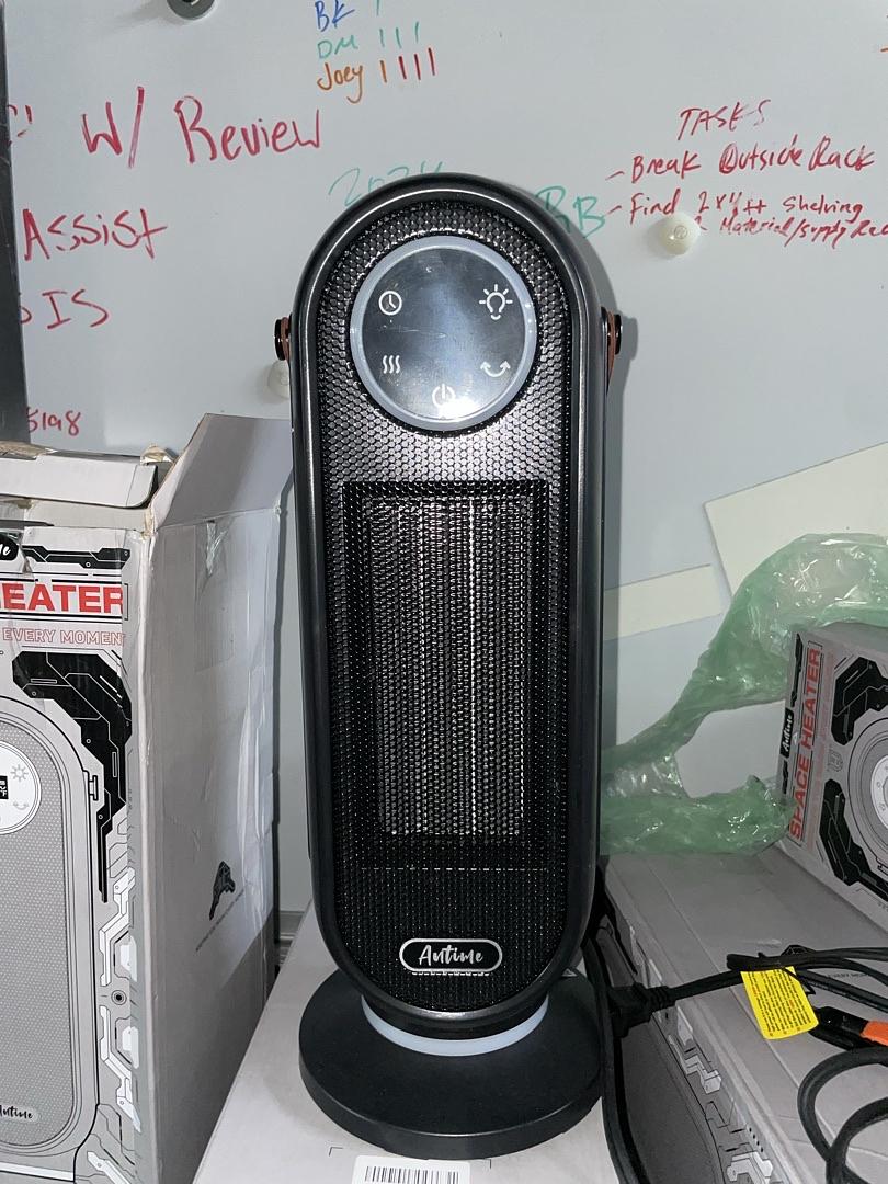 SPACE HEATERS FOR INDOOR USE, 16 INCH PORTABLE ELECTRIC HEATER FOR OFFICE, 1500W FAST HEATING SPACE HEATER WITH THERMOSTAT, 90°OSCILLATION, 12H TIMER, REMOTE, SAFE, ULTRA-QUIET